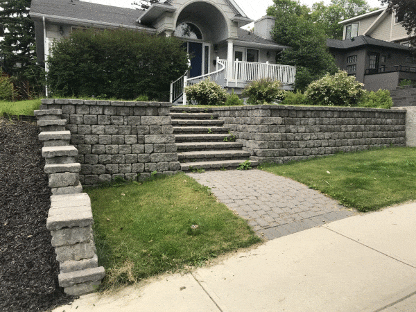 Spot the Encroachment: Retaining Walls in the Front Yard